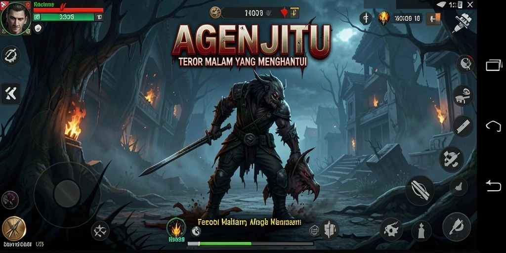 Gameplay AGENJITU yang menegangkan dalam suasana horror.