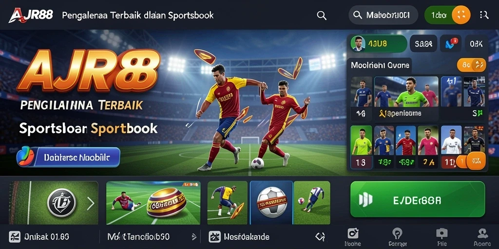 Screenshot utama AJR88 menampilkan aksi taruhan olahraga yang mendebarkan.