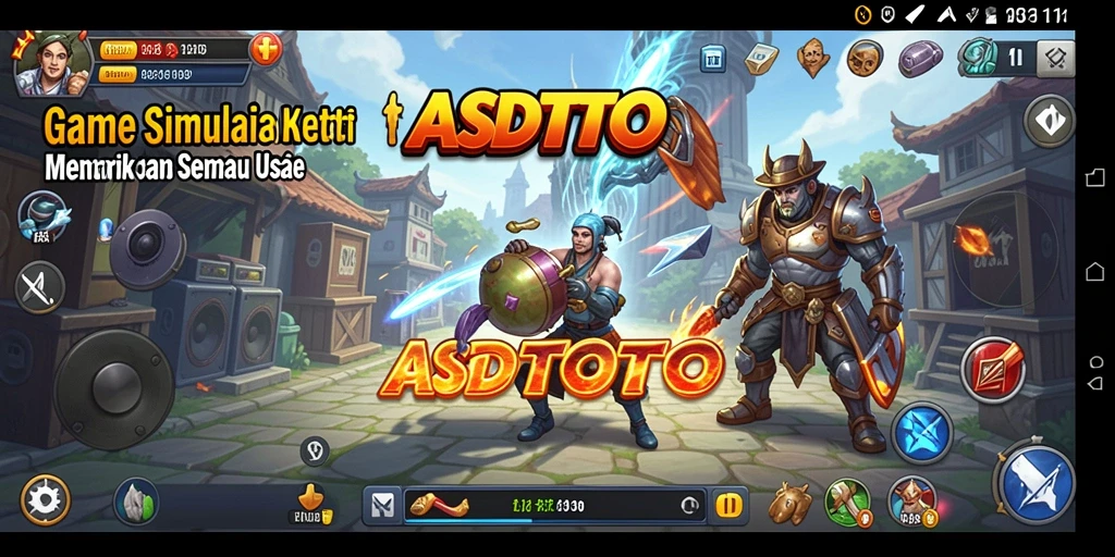 Tampilan gameplay ASDTOTO yang penuh warna dan kreatif.