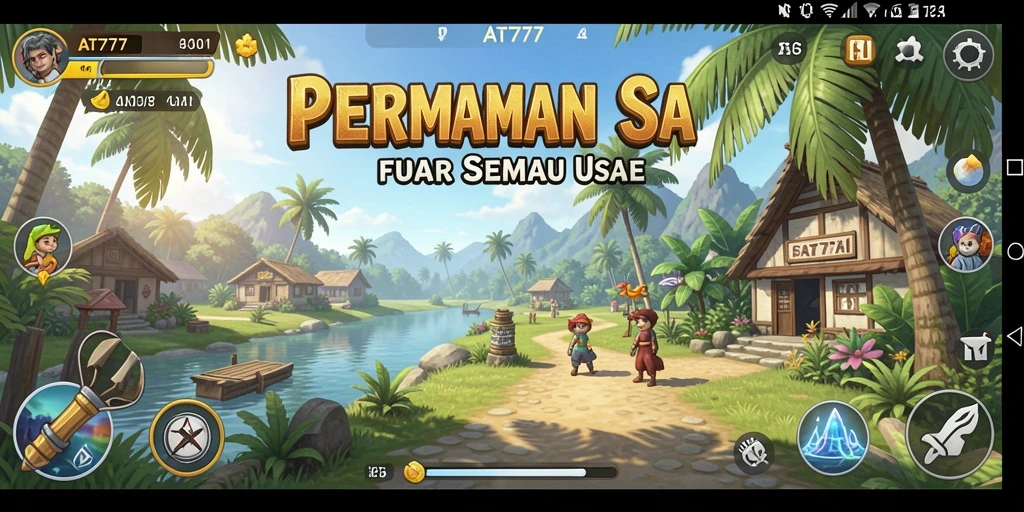Screenshot AT777 menampilkan gameplay mendebarkan dari level permainan Casual.