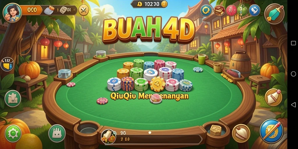 Tampilan menarik dari gameplay QiuQiu di BUAH4D.