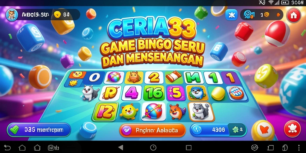 Tampilan gameplay seru aplikasi Bingo CERIA33 yang memikat.