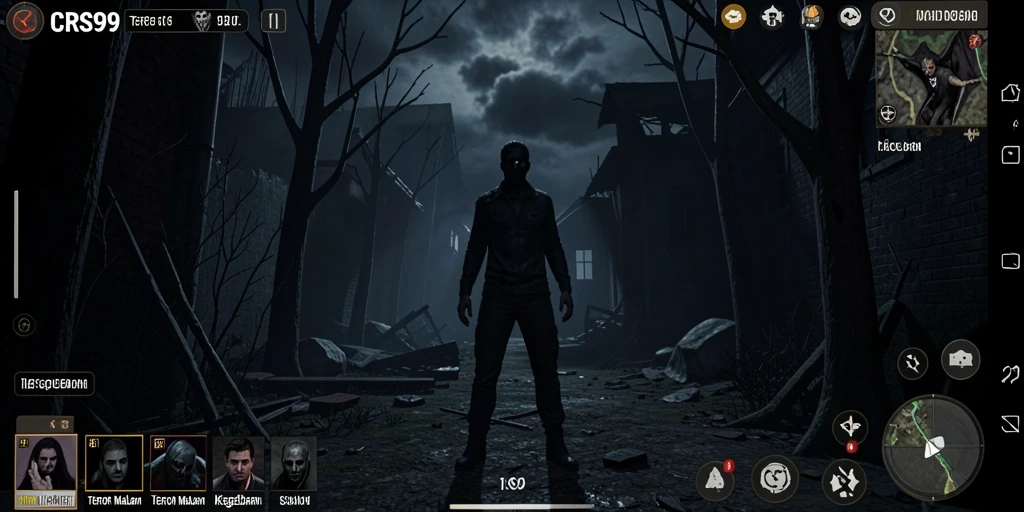 Tampilan gameplay yang menegangkan dari CRS99 di tengah kegelapan.