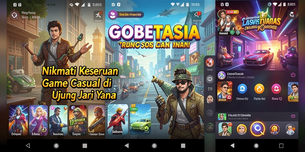 Tampilan gameplay menarik GOBETASIA yang penuh warna.