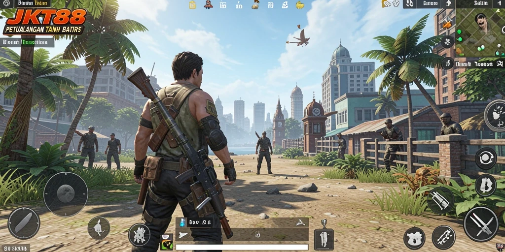 Gameplay seru dalam dunia terbuka JKT88 yang sangat luas.