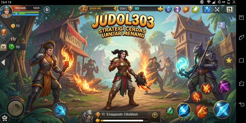 Screenshot utama JUDOL303 menampilkan aksi strategi yang mendebarkan.