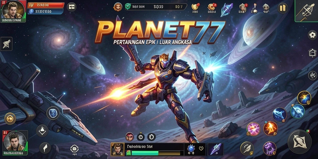 Tangkapan layar PLANET77 menampilkan aksi tembak-menembak yang intens dan grafis menawan.