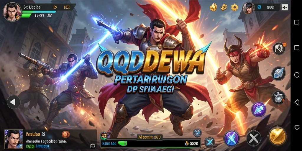Screenshot menampilkan pertarungan seru antara dua karakter di arena Fighting.