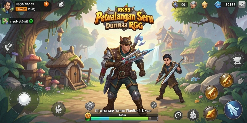 Screenshot menarik dari gameplay RPG yang seru dengan karakter yang kuat.