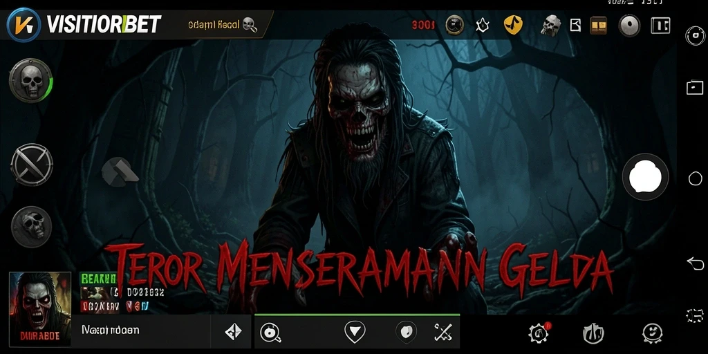 Tangkapan layar VISITORBET menampilkan momen mencekam dalam suasana gelap.